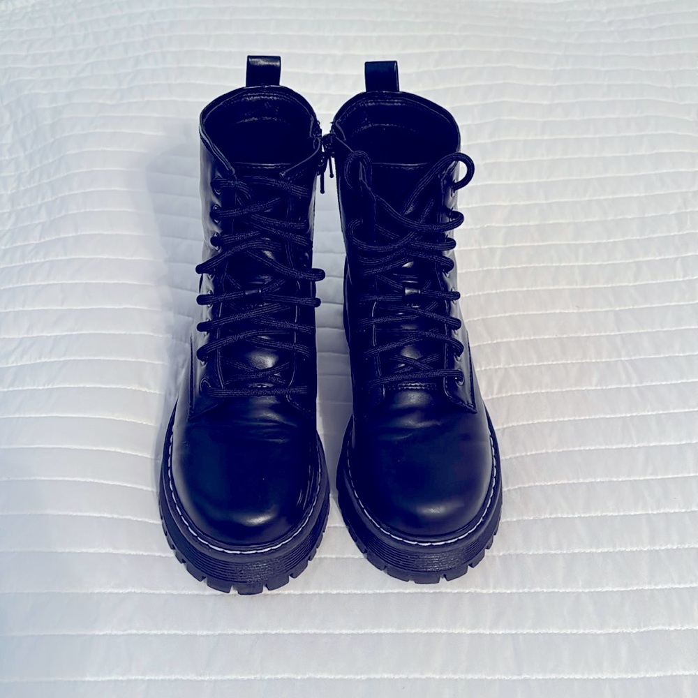 Combat Style Moto Boots